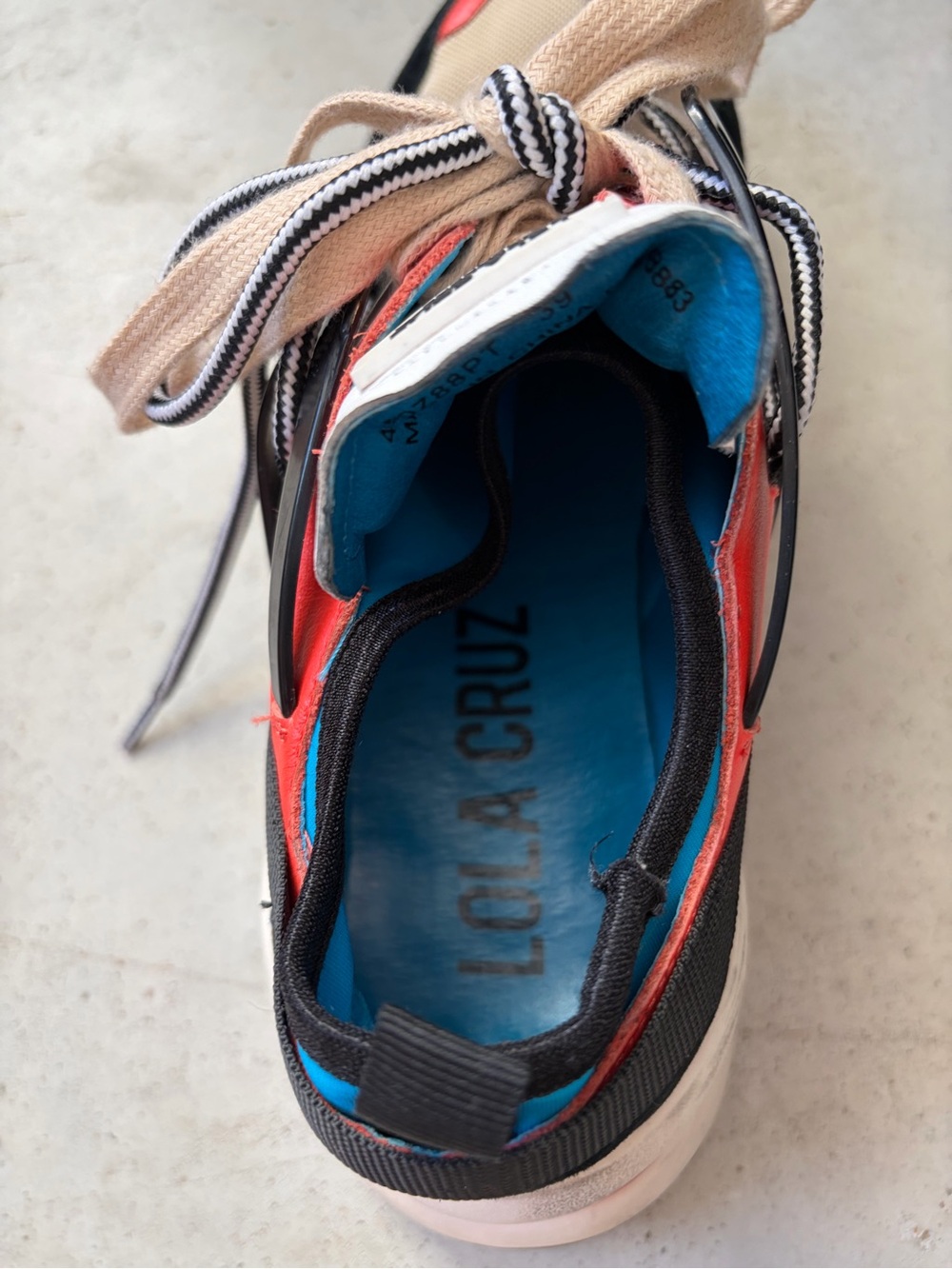 Lola Cruz Anthropologie Colorblock Chunky Platform Sneakers EU 39 US 8.5 - Picture 4 of 6